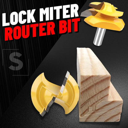 45-degree Lock Miter Router Bit - 12mm Shank