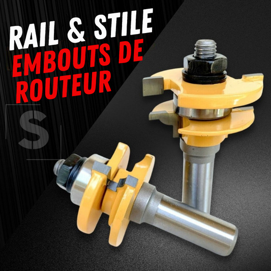 Rail and Stile Router Bit - 12.7mm Shank (2 Pieces) 